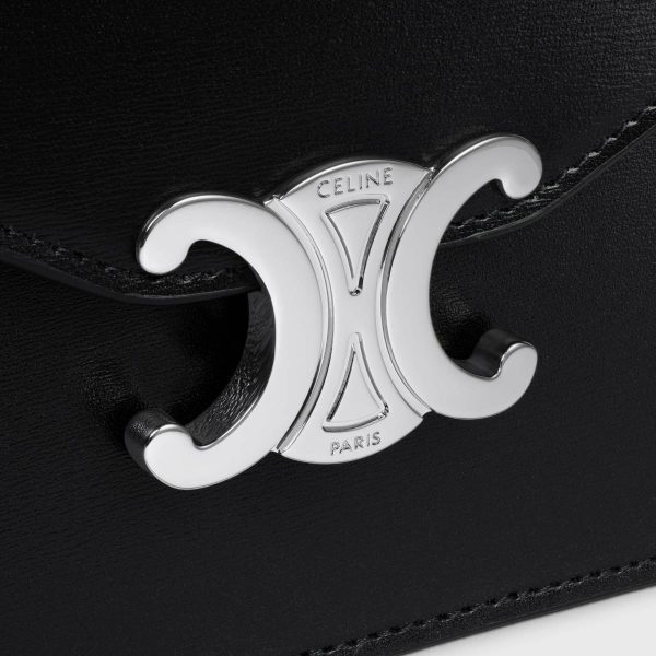 Wallet On Chain Margo In Shiny Calfskin Margo Women Black Celine