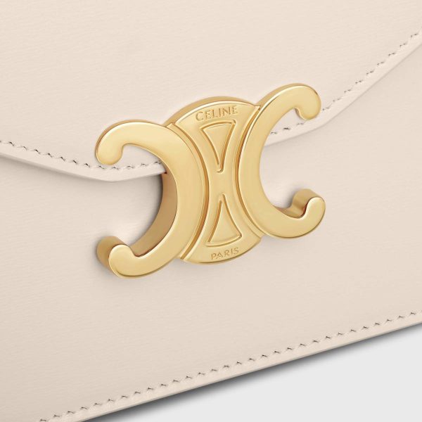 Wallet On Chain Margo In Shiny Calfskin Pale Beige Margo Women Celine