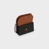Wallet On Strap In Triomphe Canvas And Smooth Lambskin Triomphe Canvas Tan Women Celine
