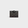 Wallets Celine Fine Strap Wallet In Triomphe Canvas And Lambskin Men Black