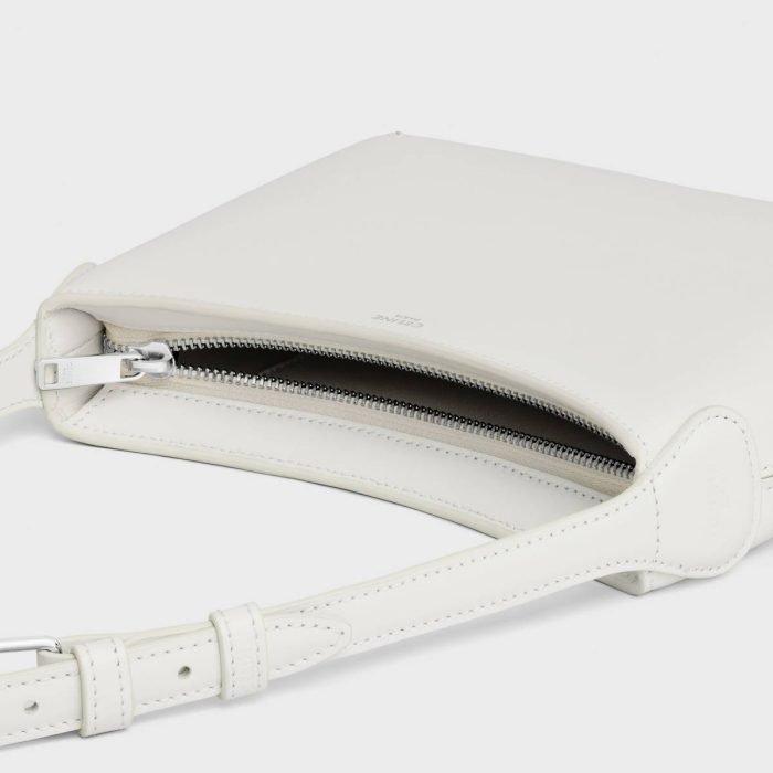 White Shoulder Bags Shoulder Hobo Celine Alice In Smooth Satinated Calfskin Women