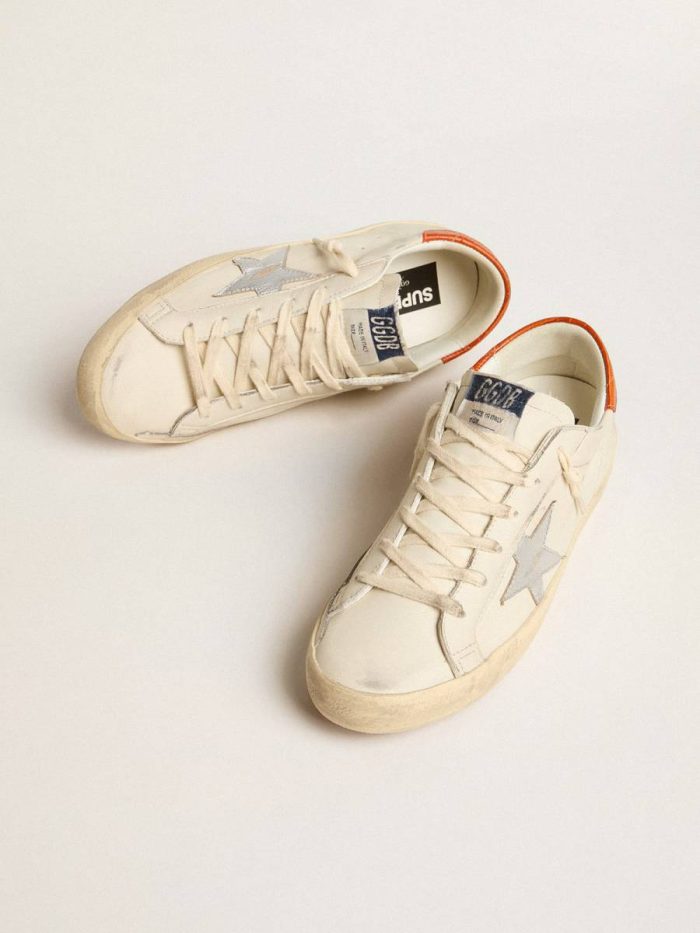 White Super-Star Super-Star Ltd With Silver Leather Star And Croc-Print Leather Heel Tab Golden Goose Women