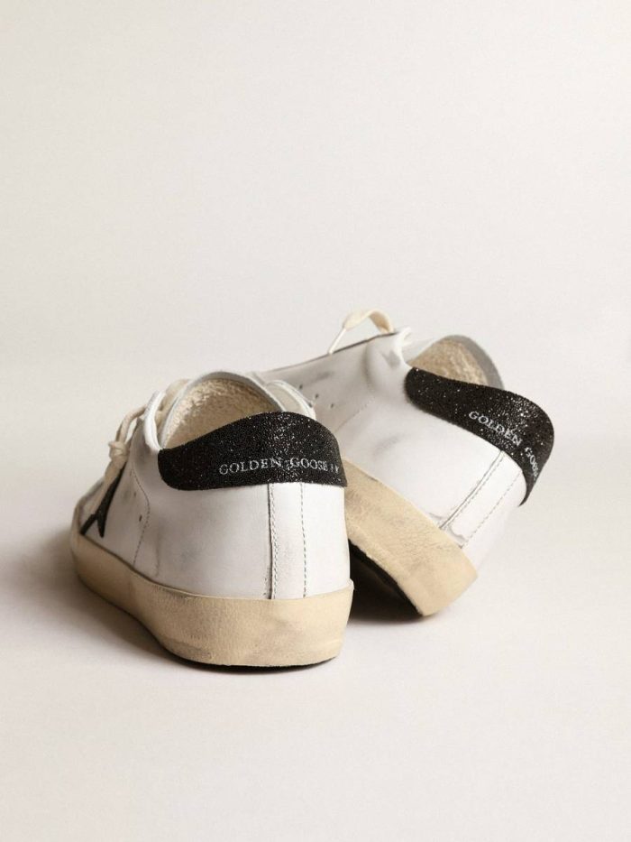 White Women’s Super-Star With A Black Swarovski Crystal Star And Heel Tab Golden Goose Super-Star Women