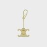Women Almond Green Celine Straps And Accessories Triomphe Keyring Charm In Smooth Calfskin