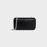 Women Black Celine Chain Shoulder Bag Claude In Shiny Calfskin Shoulder Bags