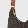 Women Celine Tan Shoulder Bags Ava Bag In Triomphe Canvas And Calfskin