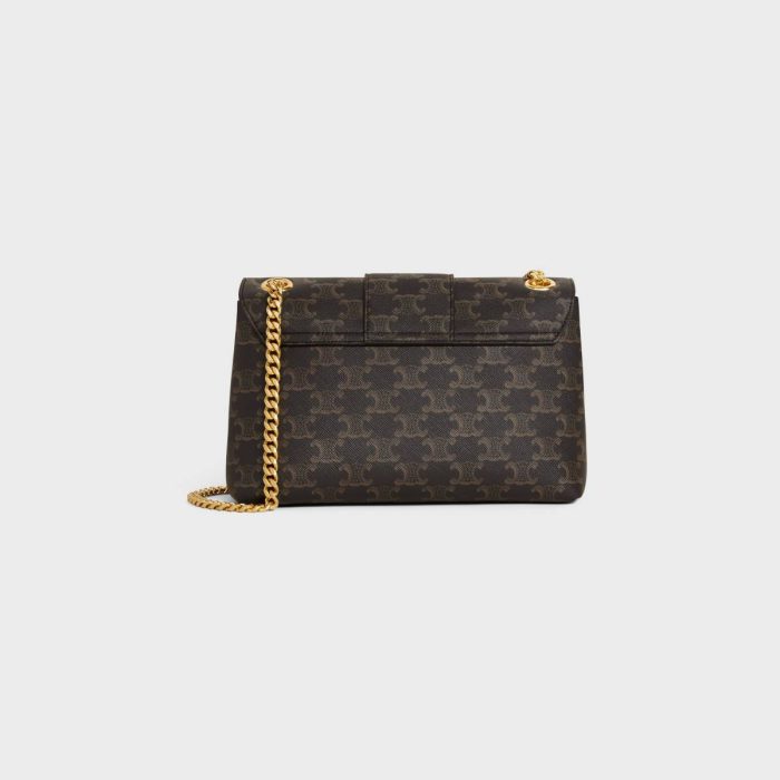Women Cross-Body Bags Tan Medium Celine Victoire Bag In Triomphe Canvas