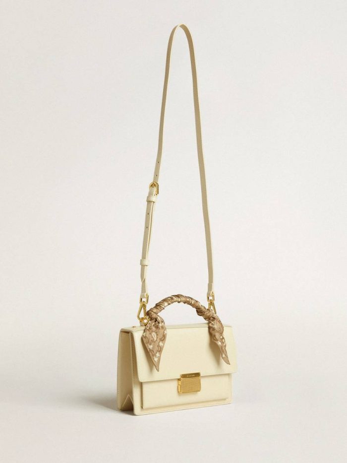 Women Dove Gray Golden Goose Bag Accessories Ribbon In Dove-Gray Silk Twill With Paisley Pattern