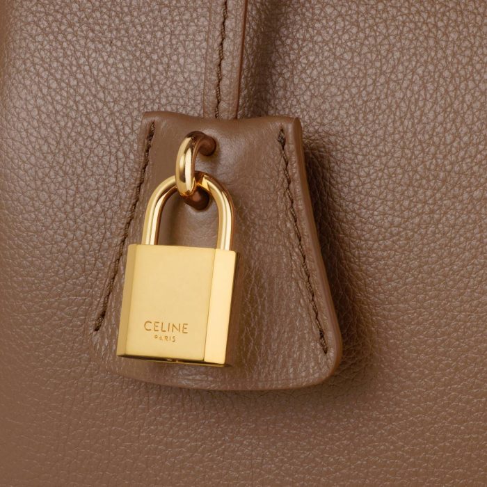 Women Glazed Brown Teen Celine Conti Bag In Supple Grained Calfskin Top-Handle Bags
