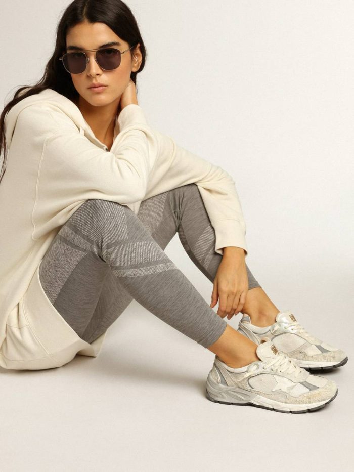 Women Golden Goose Dad-Star Women's Dad-Star In White Mesh And Suede