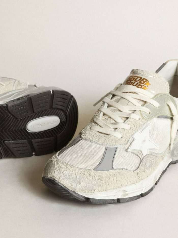 Women Golden Goose Dad-Star Women's Dad-Star In White Mesh And Suede