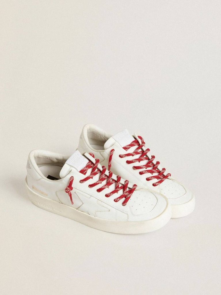 Women Golden Goose Laces Red Red Cotton Laces With Red Aglet