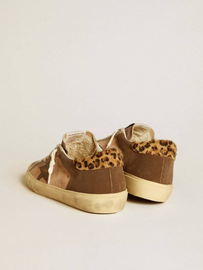 Women Golden Goose Super-Star Women’s Super-Star In Suede With Leather Star And Pony Skin Heel Tab