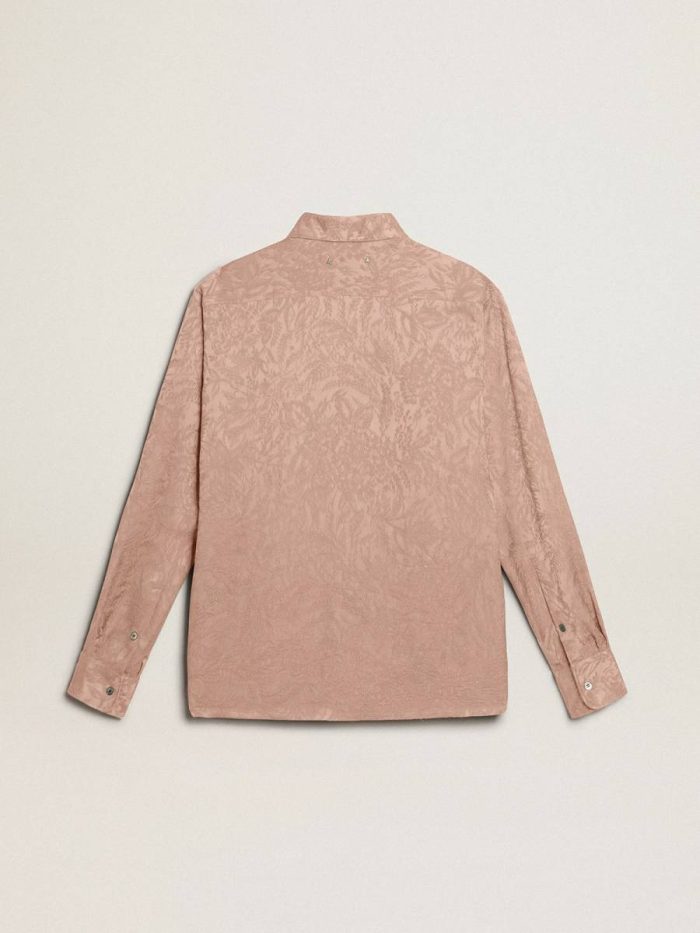 Women Golden Goose Women's Pink Viscose Shirt With Floral Pattern Shirts Pink