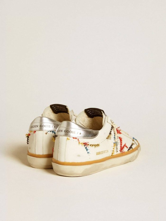 Women Golden Goose Women’s Super-Star Ltd With Perforated Star And Metallic Leather Heel Tab Super-Star