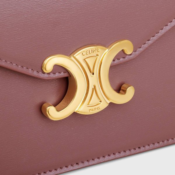 Women Margo Wallet On Chain Margo In Shiny Calfskin Celine Vintage Rose