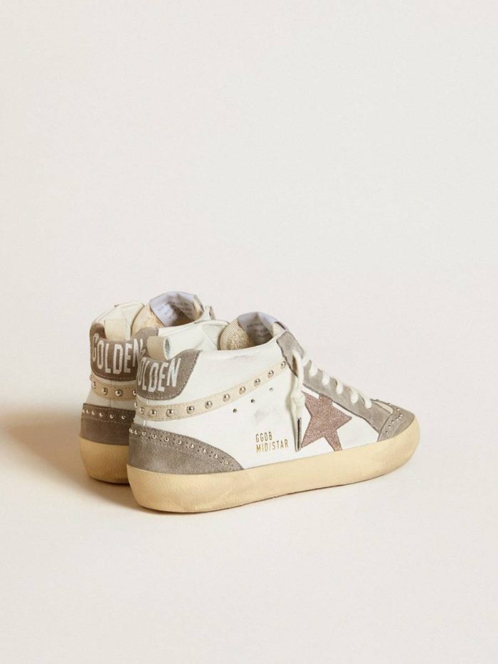 Women Mid Star Golden Goose Mid Star In Nappa And Suede With Light Brown Metallic Leather Star