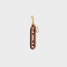 Women Perforated Celine Keyring Charm In Smooth Calfskin Straps And Accessories Tan