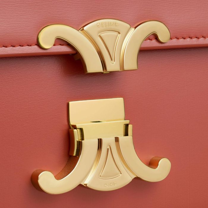 Women Red Canyon Teen Triomphe Bag In Shiny Calfskin Celine Cross-Body Bags