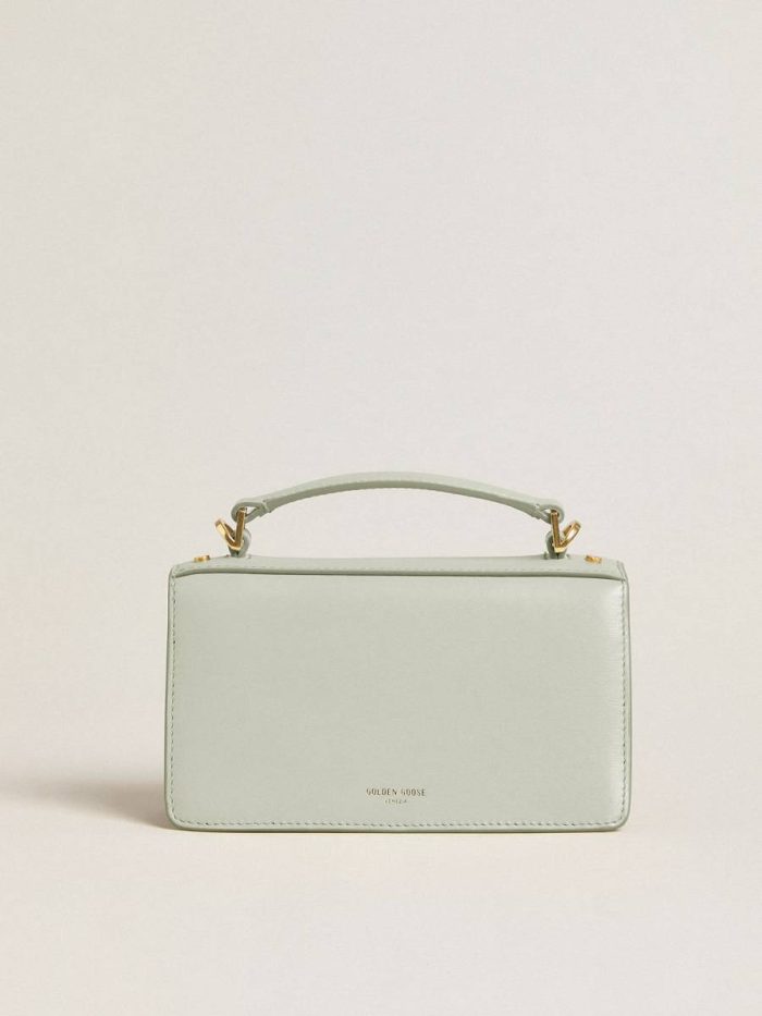 Women Small Venezia Bag In Mineral-Gray Boarded Leather With Gold Details Crossbody Bags Golden Goose Mineral Gray