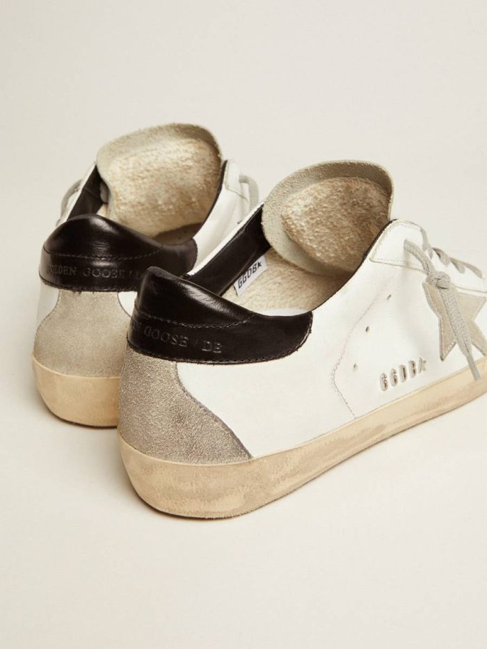 Women Super-Star Golden Goose Women's Super-Star With Black Heel Tab And Metal Stud Lettering