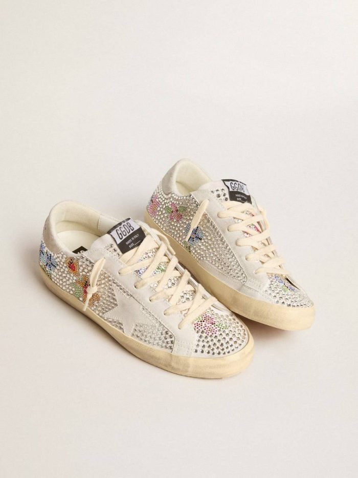 Women Super-Star Ltd In Swarovski Crystals With Suede Star And Heel Tab Super-Star Golden Goose