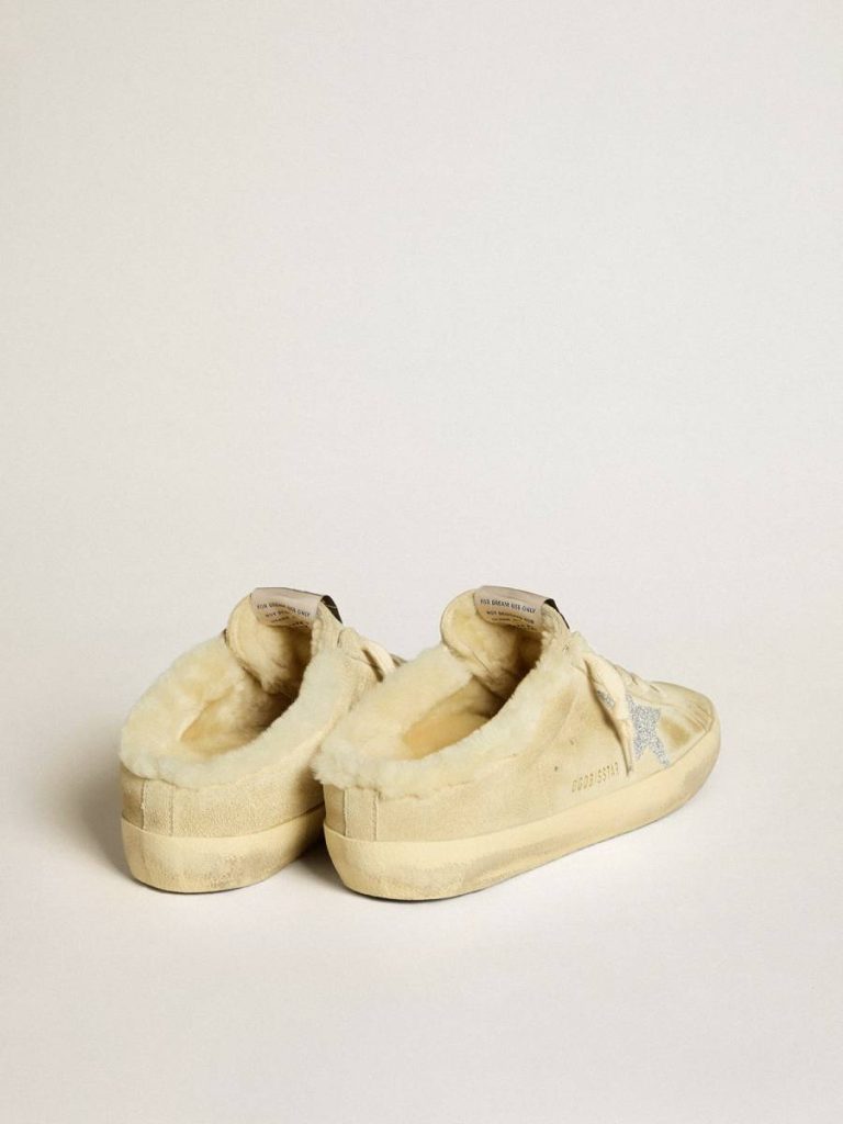 Women Super-Star Sabots With Swarovski Crystal Star And Shearling Lining Golden Goose Super-Star Sabot