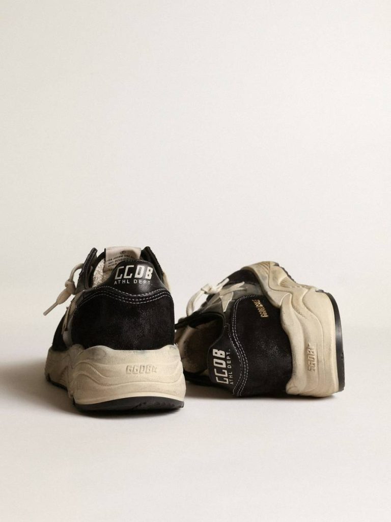 Women Women's Running Sole In Black Nappa And Suede Running Sole Golden Goose