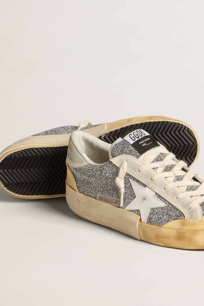 Women Women’s Super-Star Lab With White Star And Swarovski Glitter Upper Golden Goose Super-Star