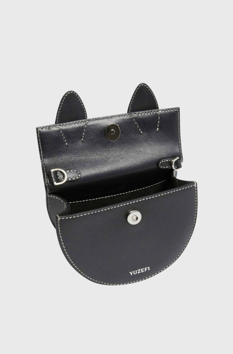 Women Yuzefi Mini Pretzel - Black Smooth Leather Crossbody Bags