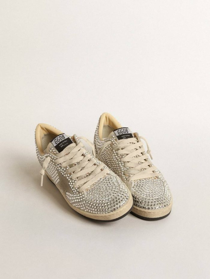 Women’s Ball Star Ltd With Swarovski Crystals And Gray Suede Star Women Golden Goose Ball Star