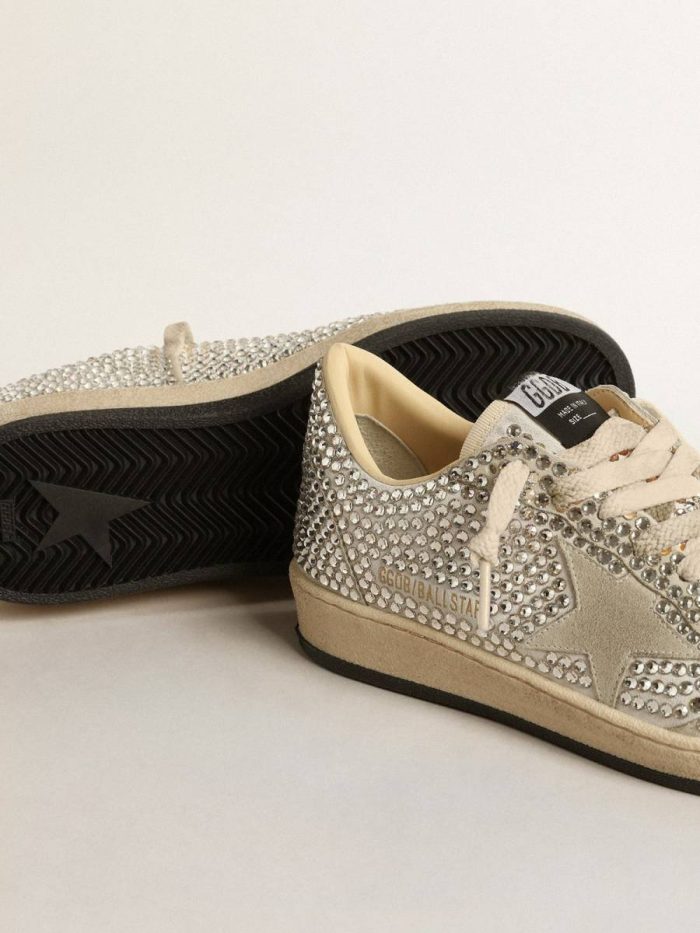 Women’s Ball Star Ltd With Swarovski Crystals And Gray Suede Star Women Golden Goose Ball Star
