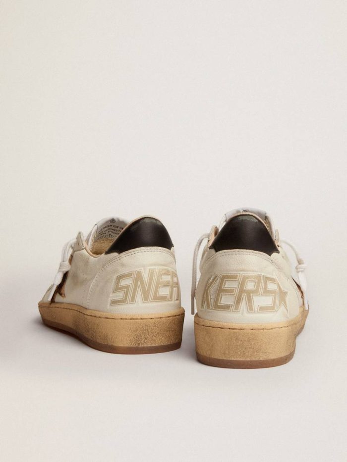 Women's Ball Star With Leopard Print Pony Skin Star And Black Heel Tab Ball Star Women Golden Goose