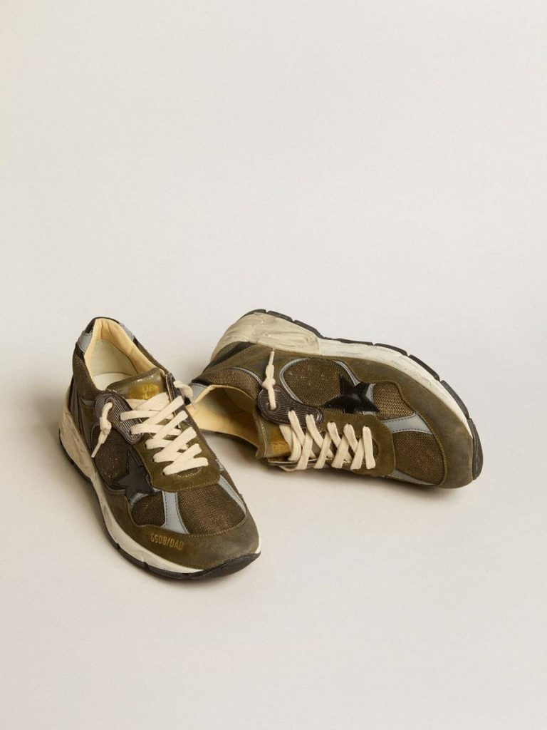 Women’s Dad-Star In Suede And Mesh With Black Leather Star And Heel Tab Women Golden Goose Dad-Star