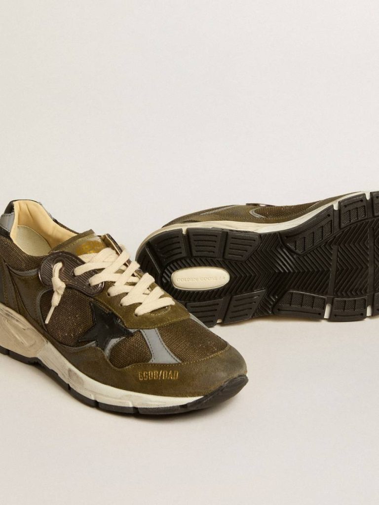 Women’s Dad-Star In Suede And Mesh With Black Leather Star And Heel Tab Women Golden Goose Dad-Star