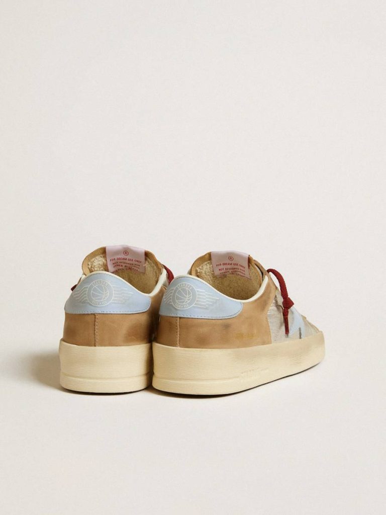 Women's Silver Stardan Ltd With Light Blue Leather Star And Nubuck Inserts Stardan Golden Goose Women