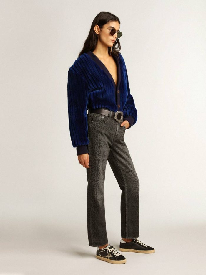 Women’s Super-Star In Black Leather And Suede With Silver Studs Golden Goose Super-Star Women
