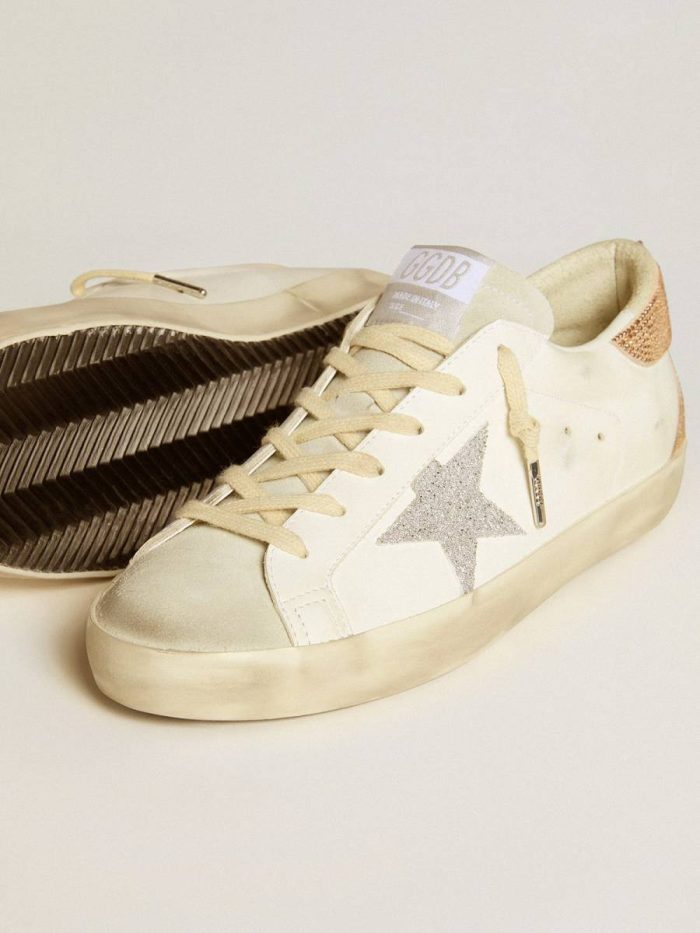 Women’s Super-Star In Leather With Swarovski Crystal Star And Heel Tab Women Golden Goose Super-Star White