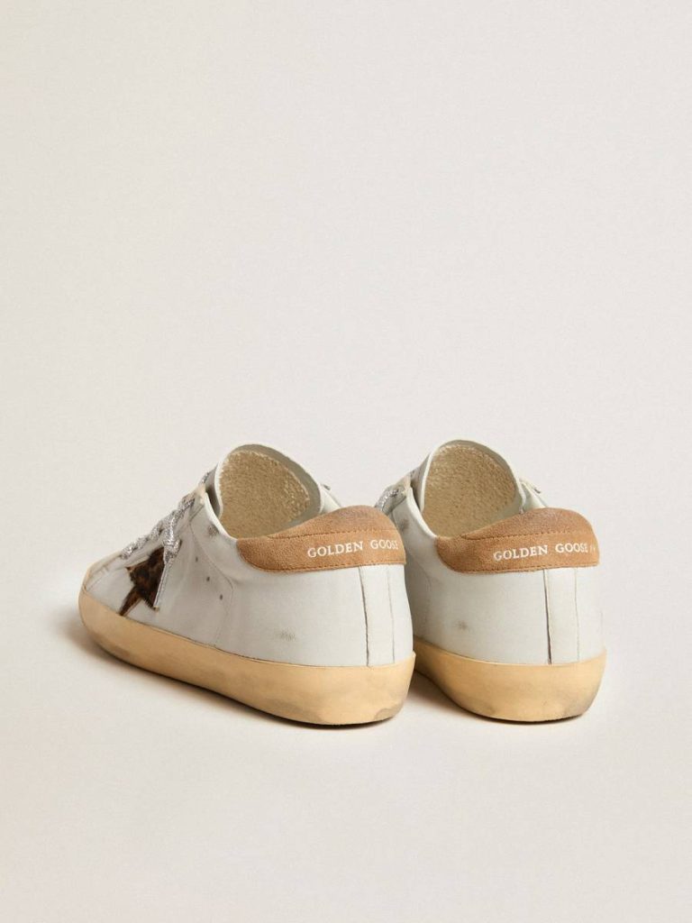 Women's Super-Star In Nappa Leather With Pony Skin Star And Suede Heel Tab Super-Star Women Golden Goose