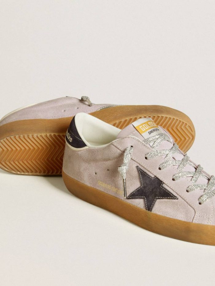Women’s Super-Star Ltd In Lilac Suede With Midnight Blue Suede Star And Heel Tab Golden Goose Women Super-Star