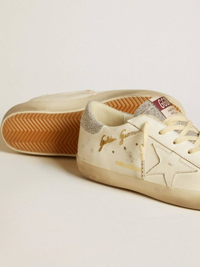 Women’s Super-Star Ltd In White Leather With Swarovski Micro-Crystal Inserts Super-Star White Golden Goose Women