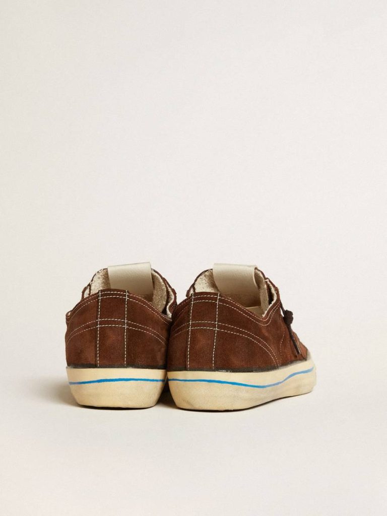 Women's V-Star Ltd In Suede With Brown Star Women V-Star Golden Goose
