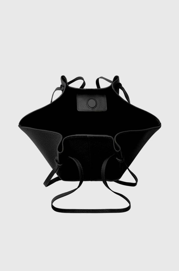 Yuzefi Mochi - Black Pebble Grained Leather Tote Bags Women Black