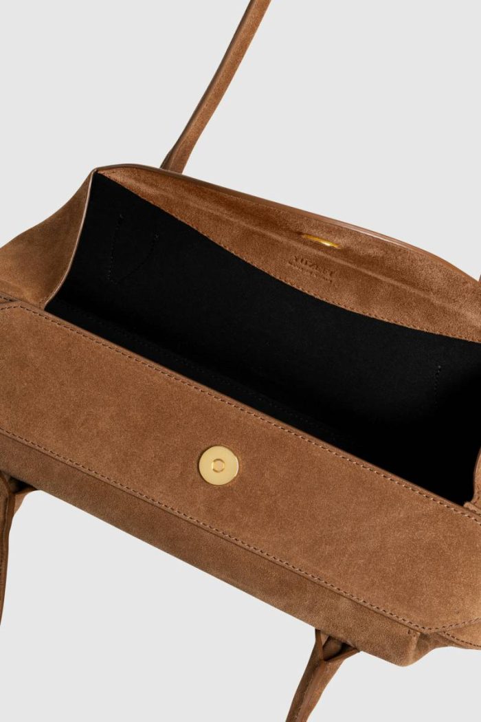 Yuzefi Shoulder Bags Oyster Shoulder Bag - Cognac Suede Women Cognac