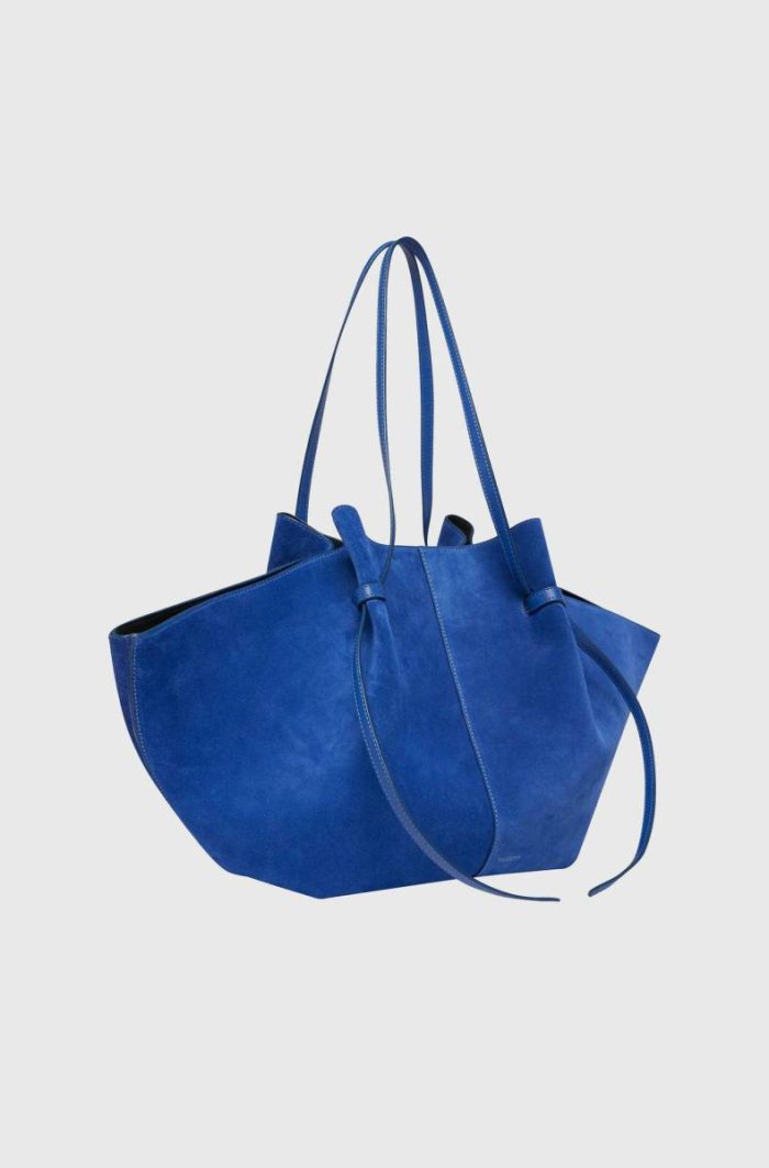 Yuzefi Women Tote Bags Blue Large Mochi - Suede Blue
