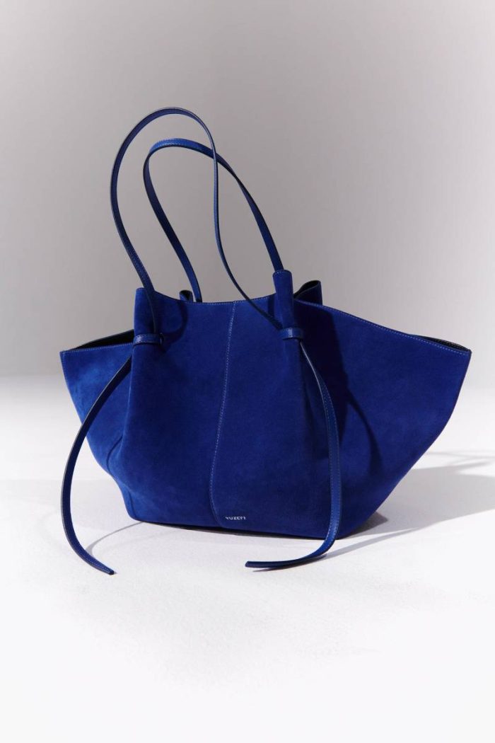 Yuzefi Women Tote Bags Blue Large Mochi - Suede Blue