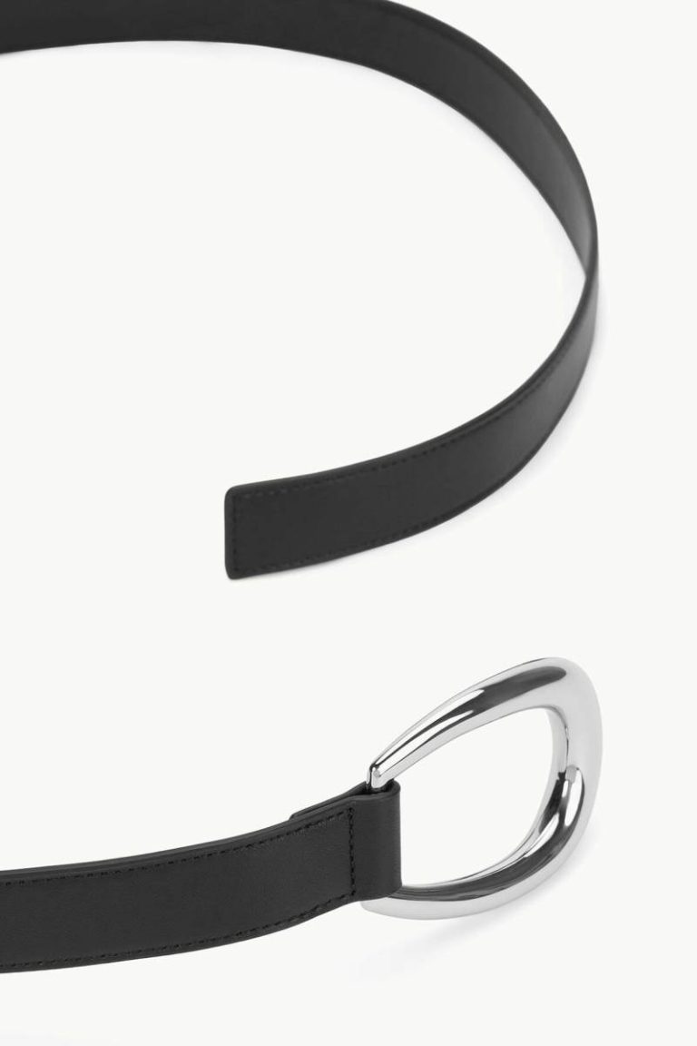 Accessories Women Staud 30Mm Wrap Belt Black Silver