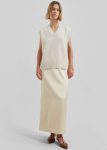 Adriana Midi Skirt - Beige The Frankie Shop Bottoms Beige Women