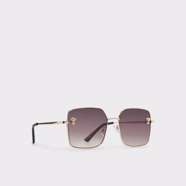 Agafiyaw Gold Women's Square Sunglasses Aldo Gold Women