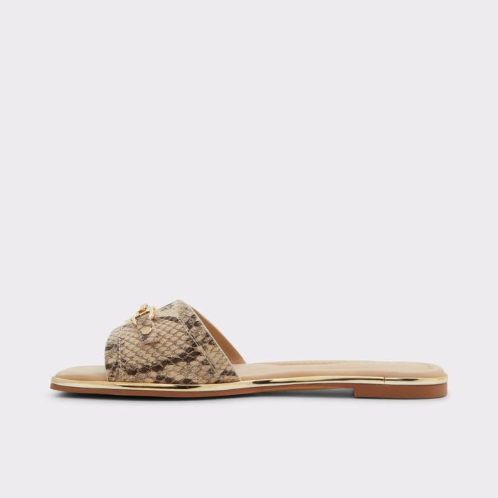 Alamassi Brown Multi Women's Flat Sandals Women Brown Multi Sandals Aldo